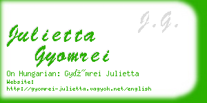 julietta gyomrei business card